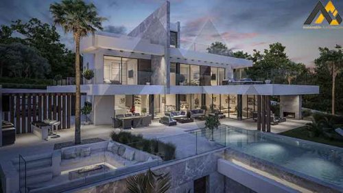 The modern three stories luxury villa