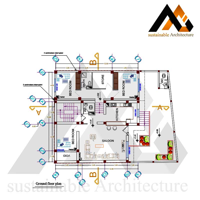 Duplex residential building map