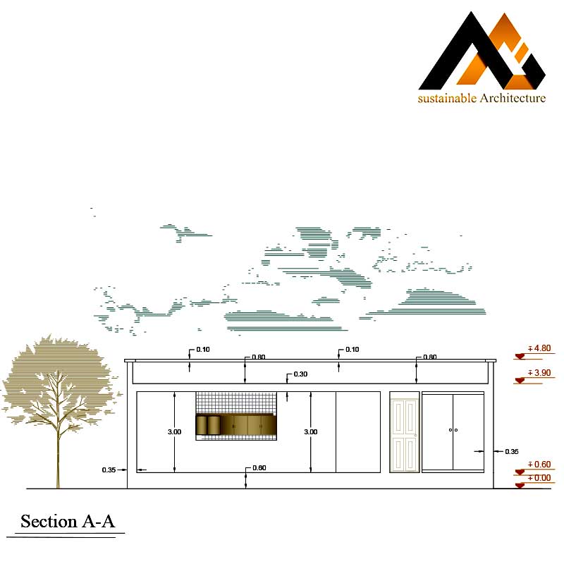 One storey residential house plan