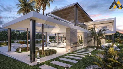 Luxury and modern three storey villa