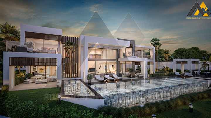 Modern and luxury duplex villa