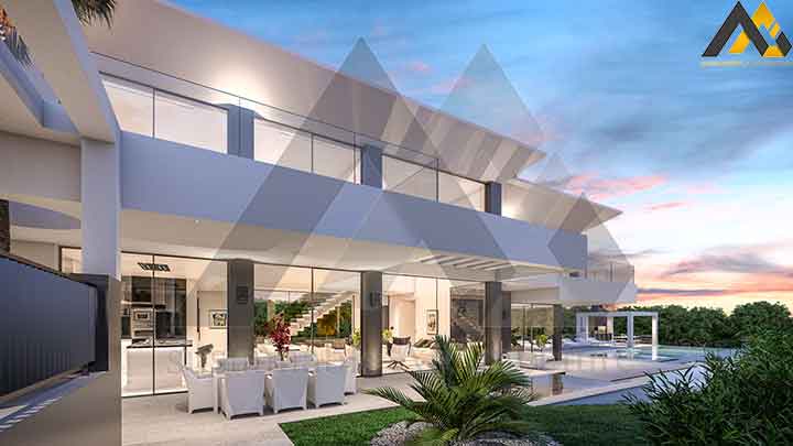 Modern and luxury three storey villa