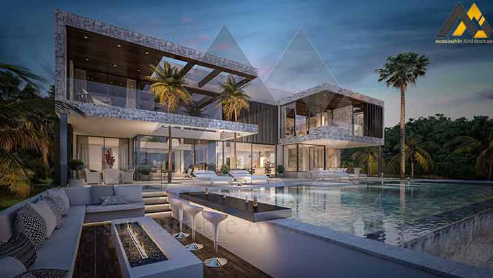 Modern designing three storey villa