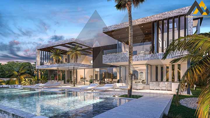 Modern designing three storey villa