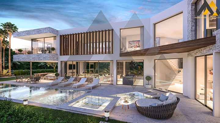 Modern style luxury duplex villa