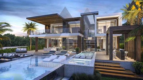 Three story luxury villa