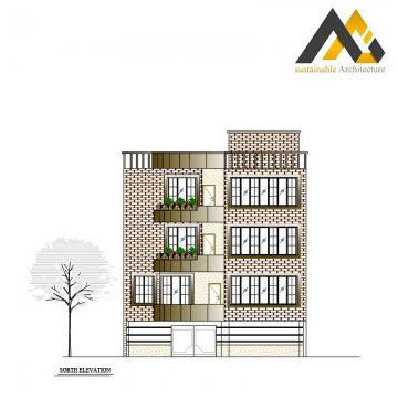 Four storey residential apartment plan