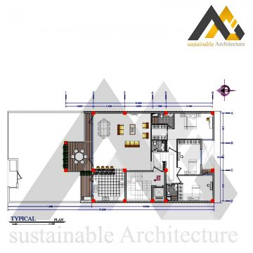 Four storeys residential apartment plan