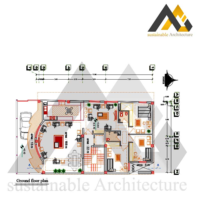 Three storey apartment plan