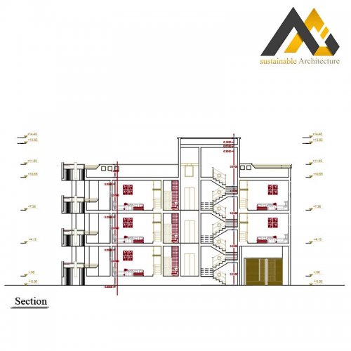 Three storeys apartment plan