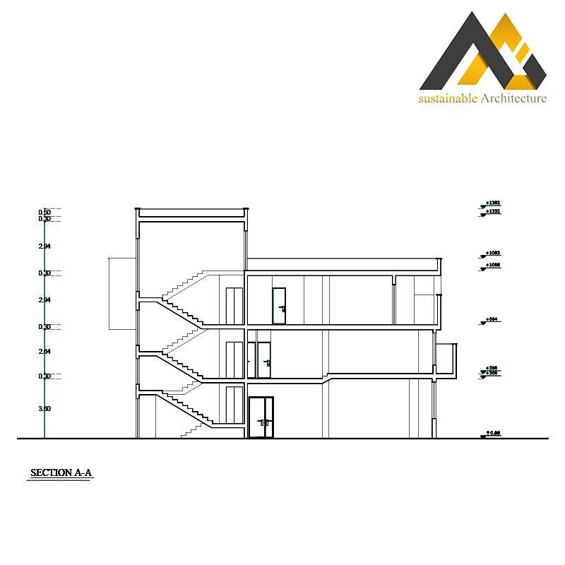 executed apartment plan with 13 width