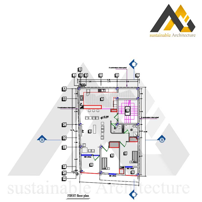 residential executive plan with 10.30 width