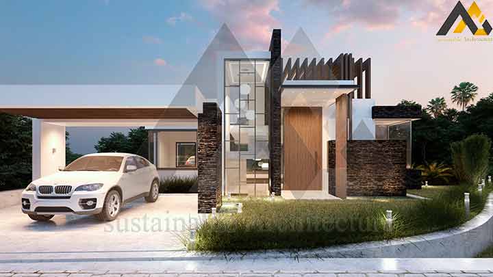 3 storeys modern villa design