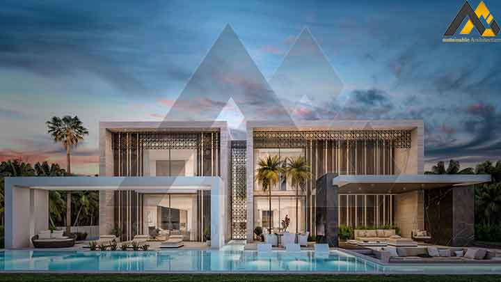 Modern and luxury villa executive plan
