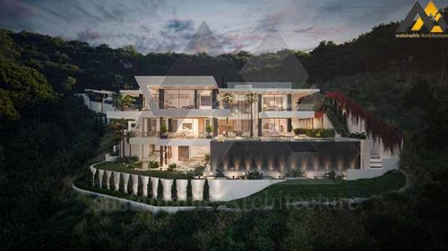 The luxury three storeys villa