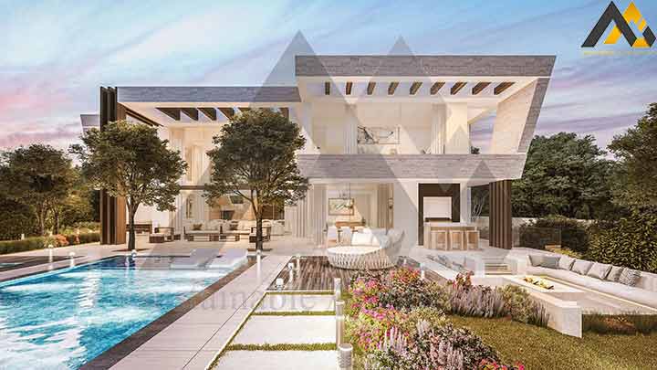 Two storeys villa plan design