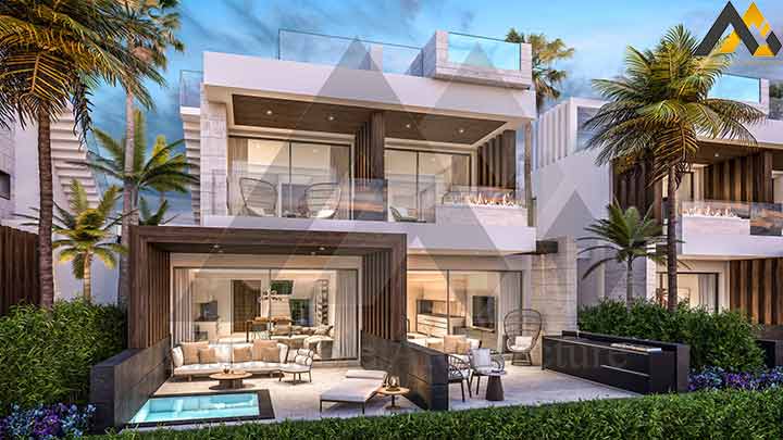 design of Two storey villa with swimmining pool