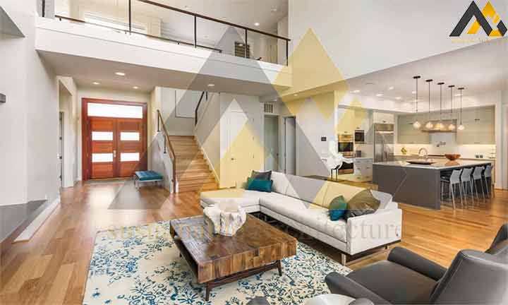Modern two-storey villa house plan