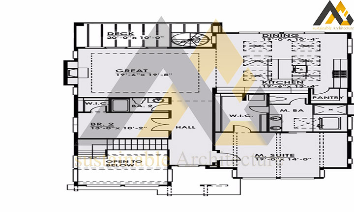 Plan of a four bedroom villa