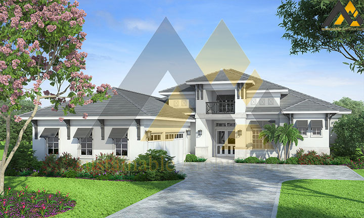 Design of a luxury one storey villa house plan